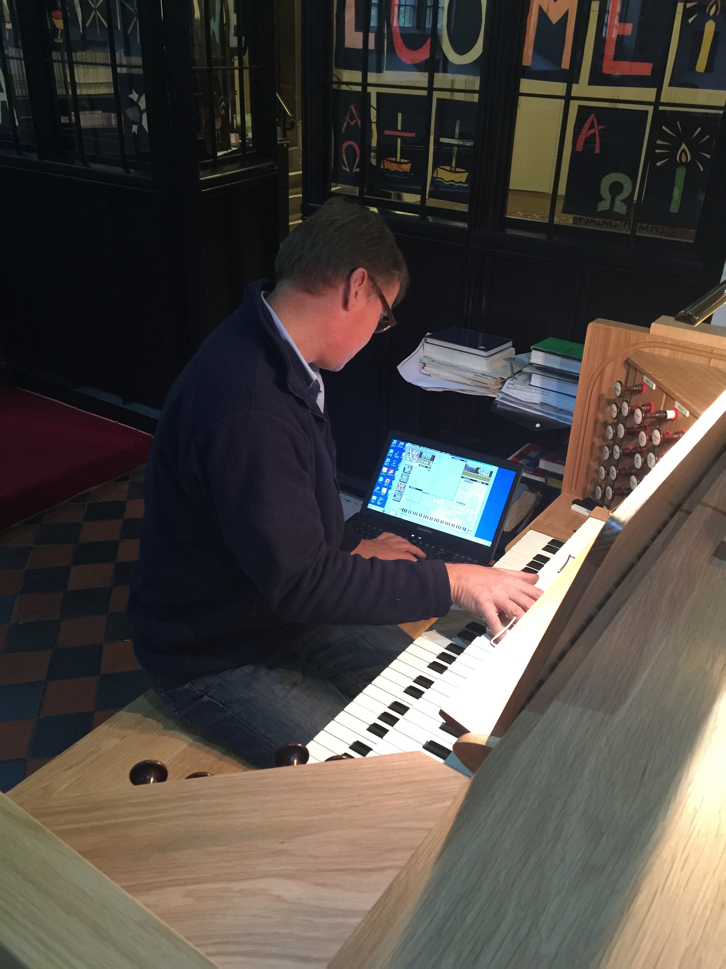 Jeremy voicing the organ