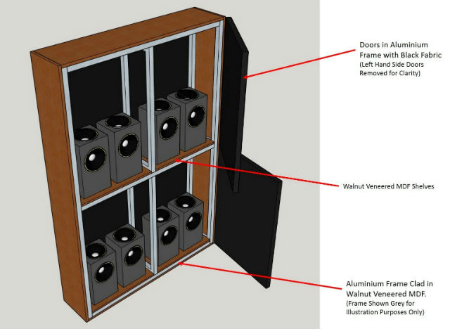 Architects visual of speaker enclosure
