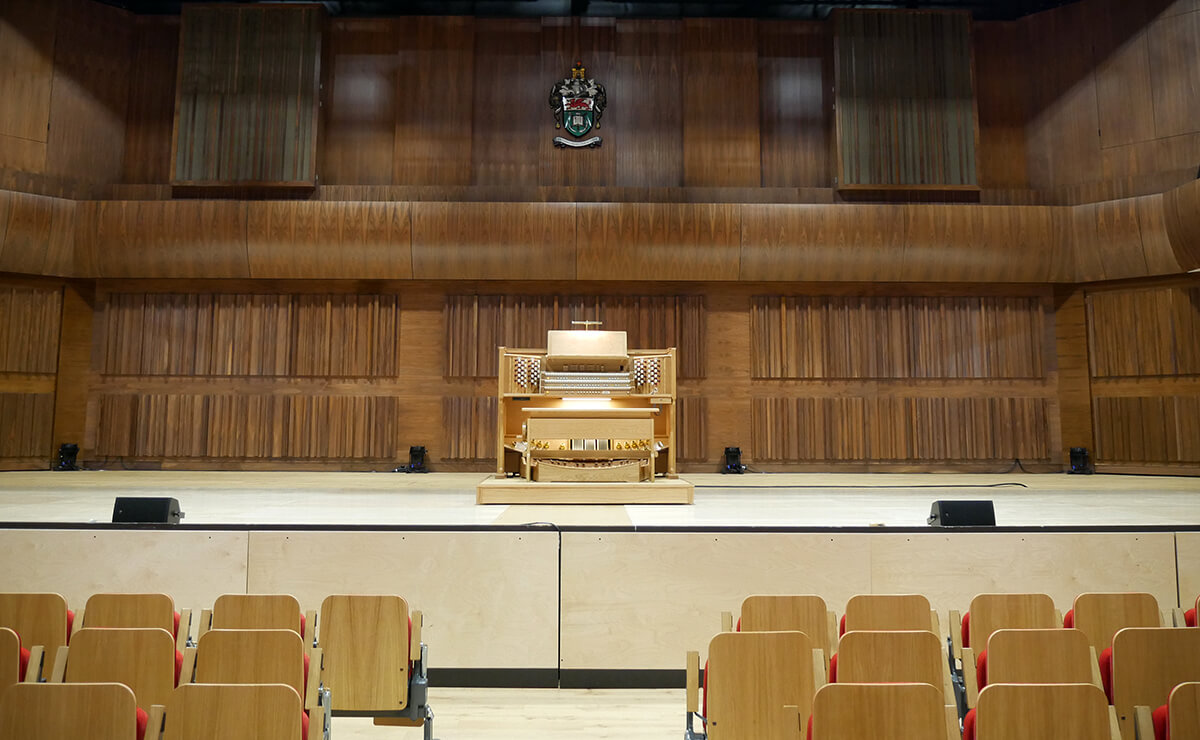 Swansea University - Organ Console on Stage