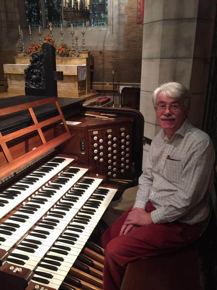 David Mason at Skinner Organ Console