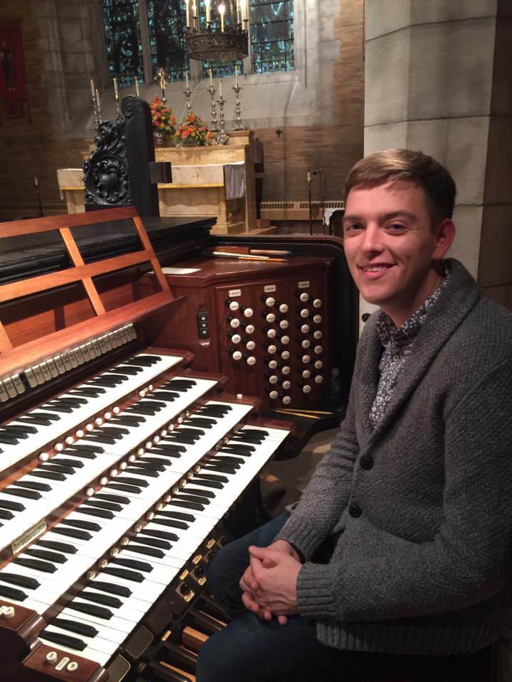 Joshua Stafford at Organ Console