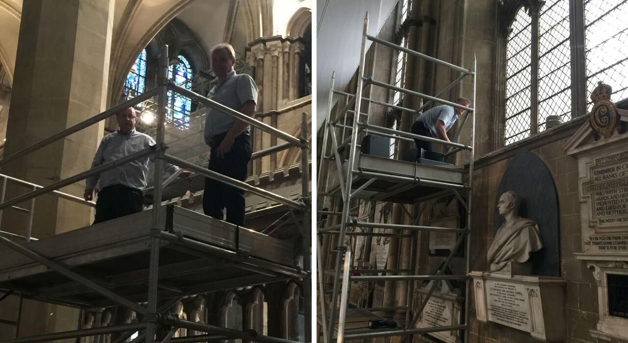 Scaffolding in Canterbury Cathedral