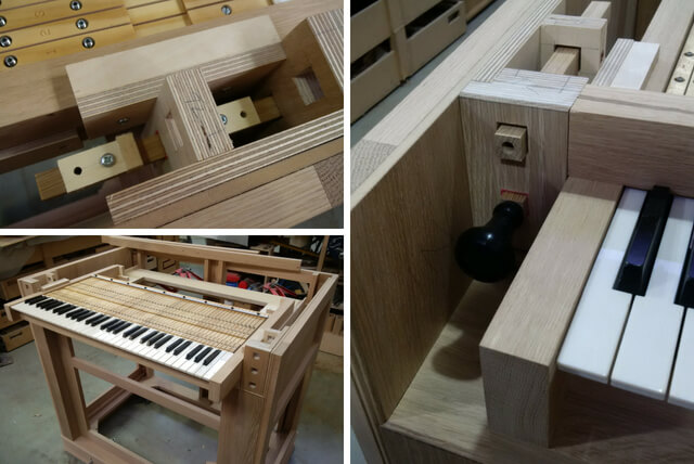 Chamber Organ - Keyboard and Drawstop fitting