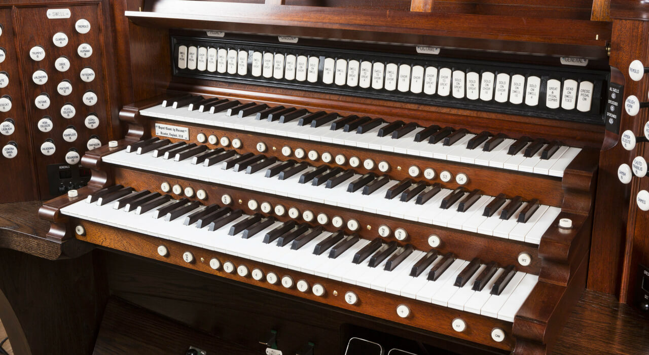Organ Keyboard Close Up
