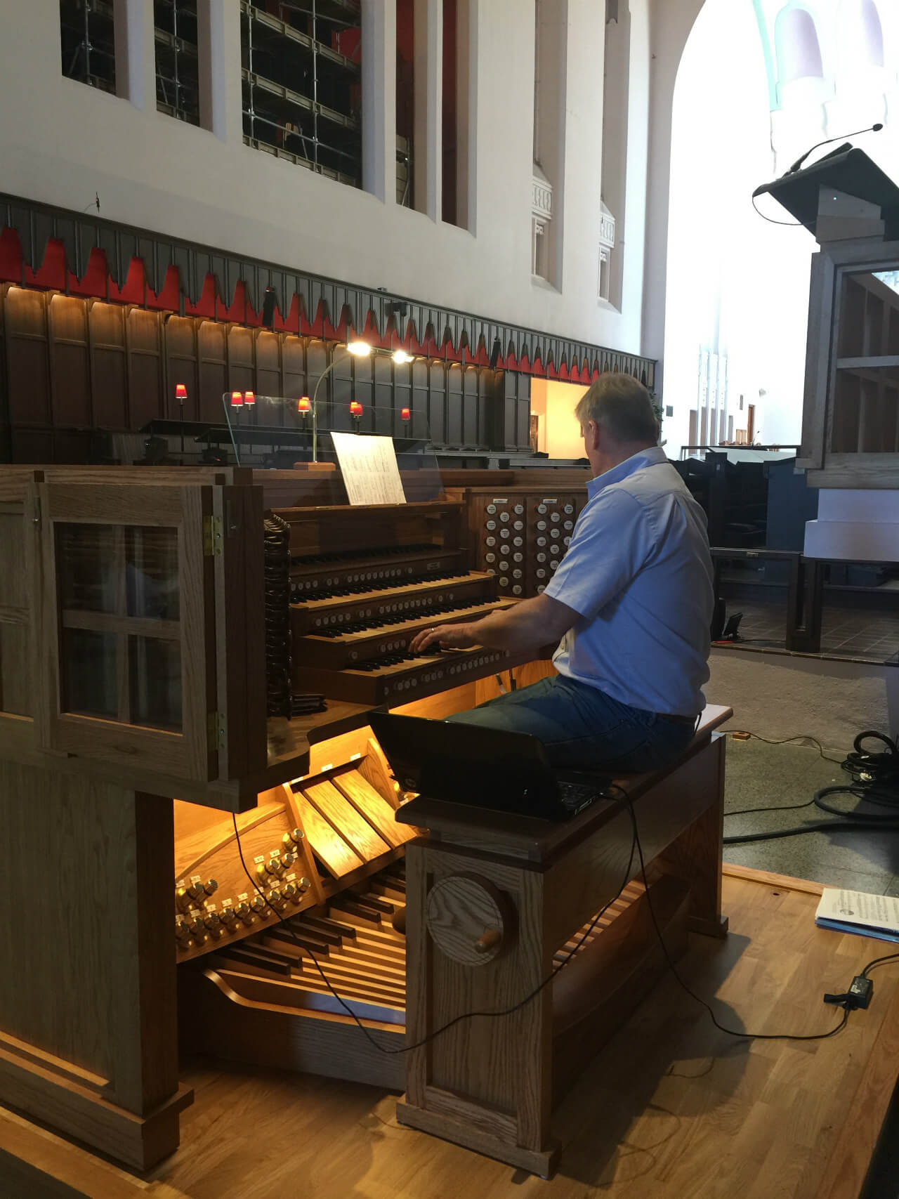 Jeremy Meager begins voicing at Wellington Cathedral