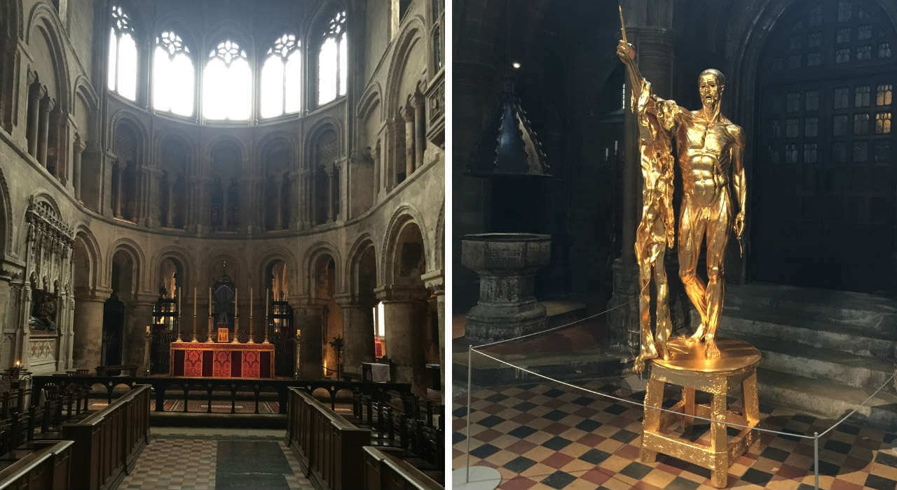 St Bartholomew the Great - Nave and Hurst statue