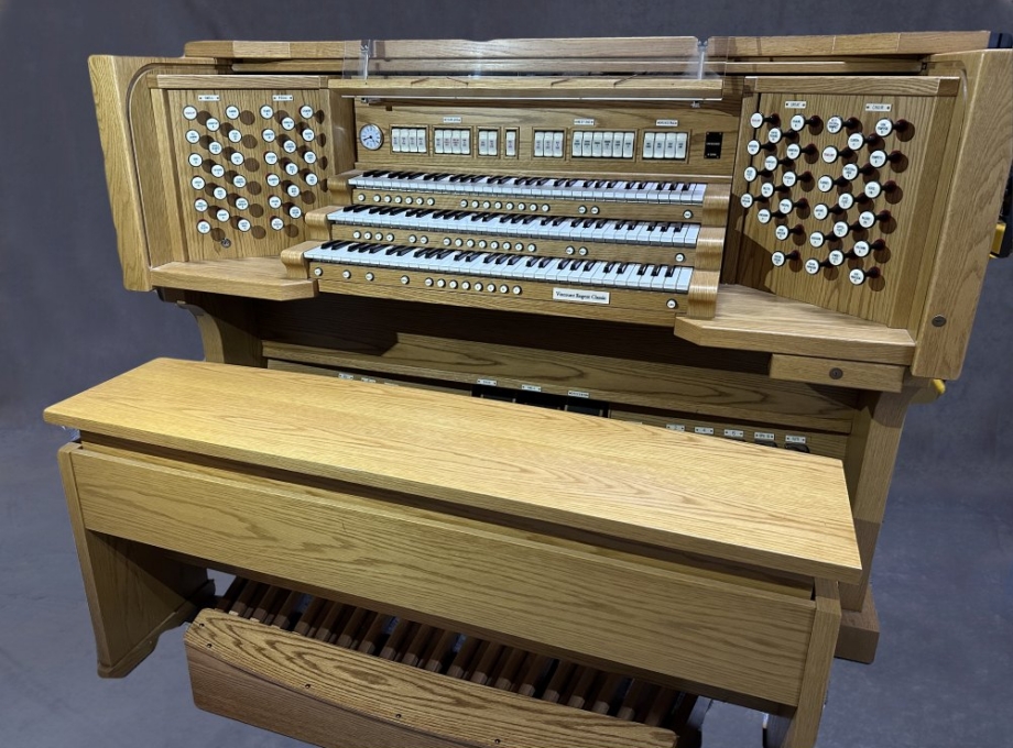 Console with bench cut out