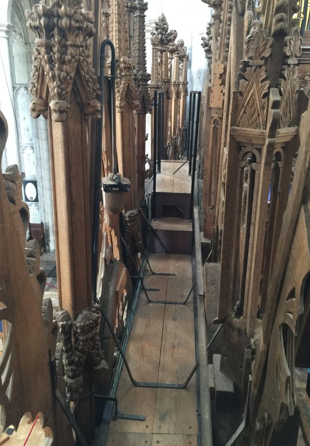 Winchester Cathedral Rood screen speakers location