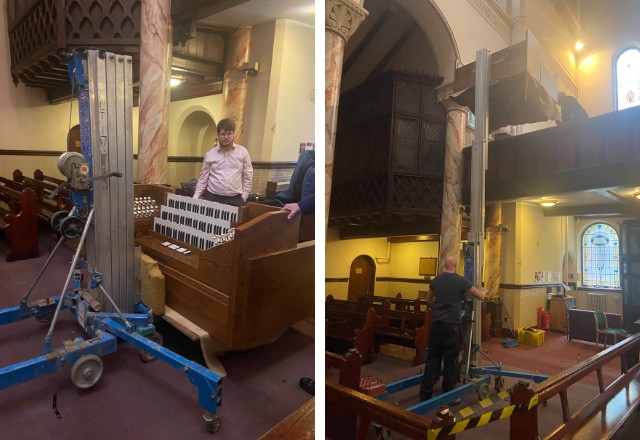 Lifting the organ in place