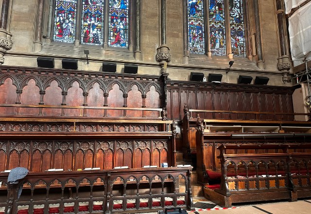 Organ speakers installed